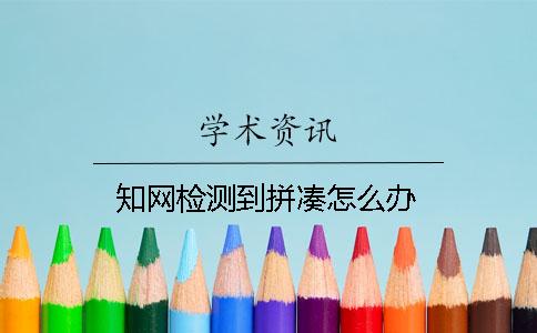 知网检测到拼凑怎么办