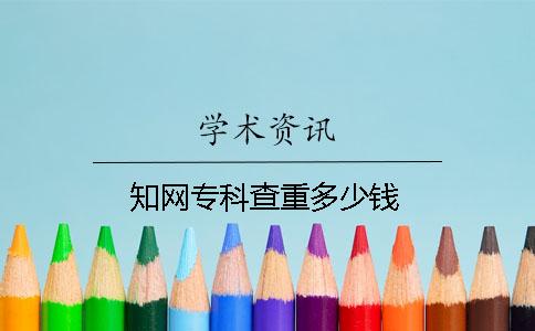 知网专科查重多少钱