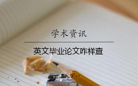 英文毕业论文咋样查？