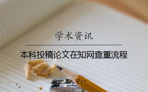 本科投稿论文在知网查重流程