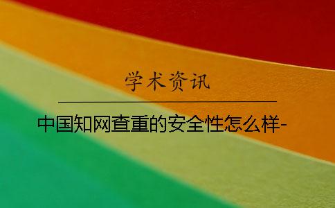 中国知网查重的安全性怎么样-