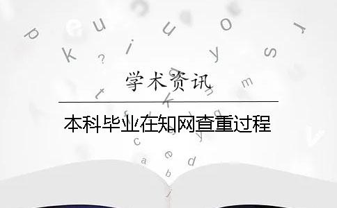 本科毕业在知网查重过程