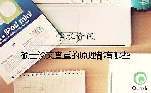 硕士论文查重的原理都有哪些？